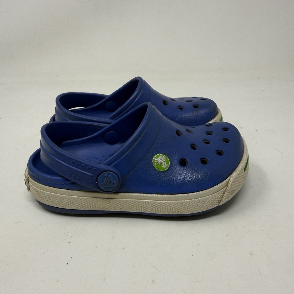Crocs Bayaband Youth Kids Clogs Toddler  Size C 6/7 Blue Water Friendly Comfy